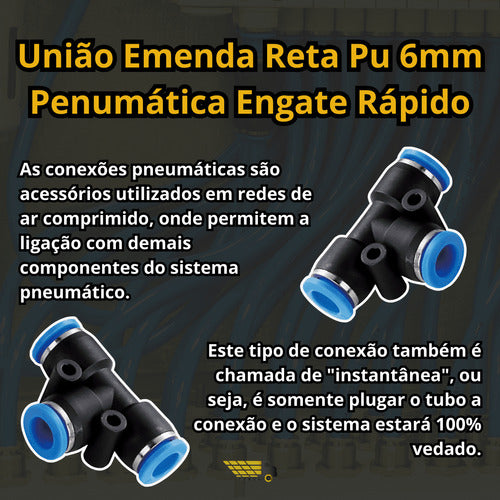 União Emenda Tee 6mm - Peça 10 Unidades 1