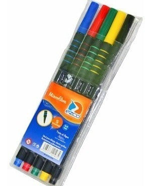 Ezco Microfiber Marker 0.4mm X 5 Units Assorted Colors 1