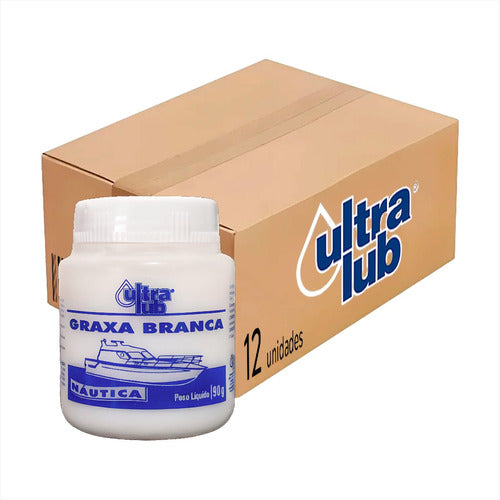 Graxa Branca 90g Lítio Lubrificante Rolamento Naútica Kit 12 0