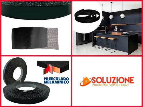 Soluzione Filo Melaminico Preencolado Negro 22mm X 50 Metros 6