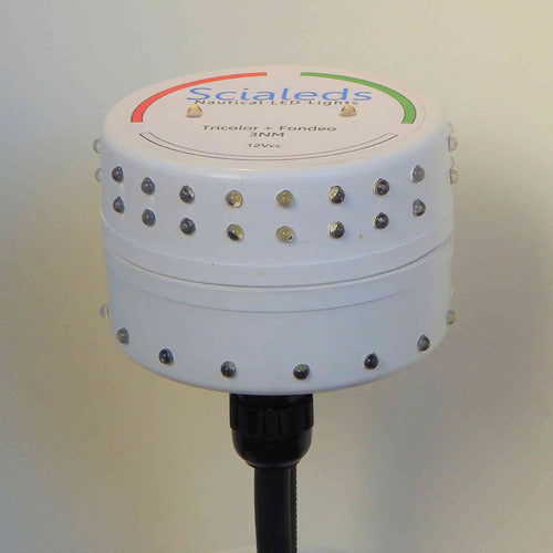 LED Tricolor Navigation Light + Mooring Light with Compact LED 3 Mile Range 1