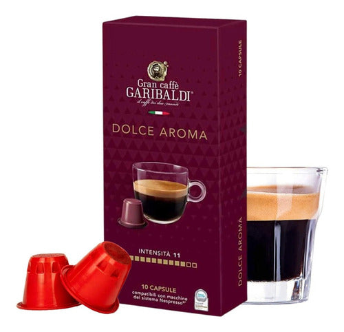 Garibaldi Dolce Aroma Coffee Capsules 10 Capsules x5 1