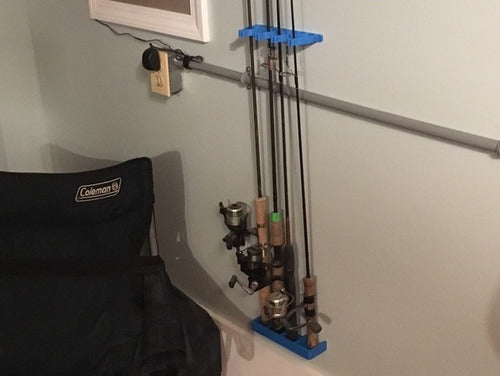 Vertical Wall Fishing Rod Holder for 4 Rods 5