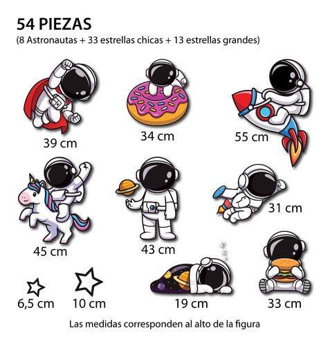Children's Decorative Vinyl - Astronaut Stars M 1