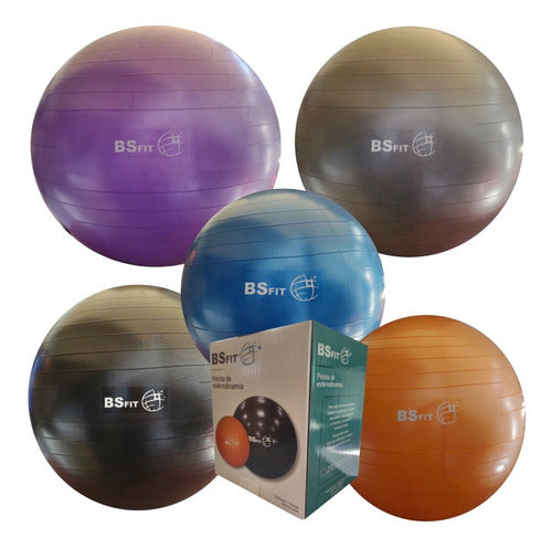 BS Fit Pelota Esferodinamia De 85 Cm + Inflador Fit Gym Ball Pilate 7