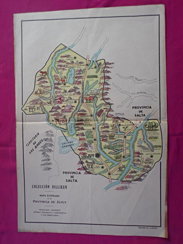 Mapa Ilustrado De La Provincia De Jujuy Coleccion Billiken 0