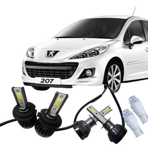 Lux Led Kit De Luces Cree Led Peugeot 207 Altas Y Bajas H1 H7 + Pos 0