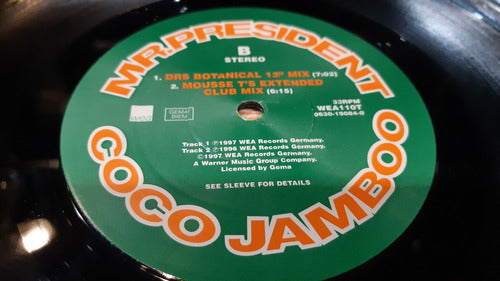 Mr President Coco Jamboo The Mixes Vinilo Maxi Uk 1997 Euro 2