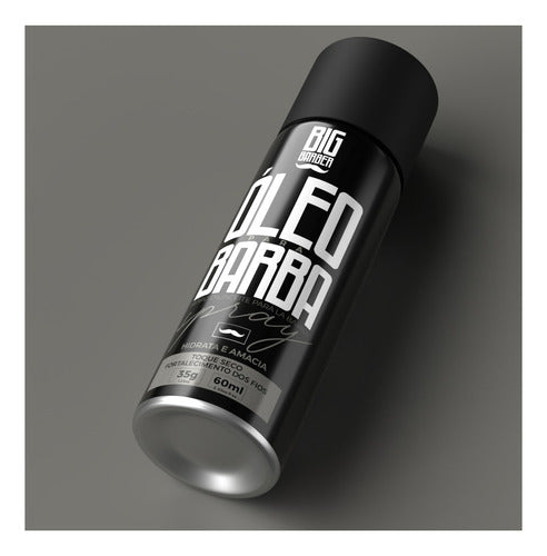 Óleo Para Barba Spray Big Barber 60ml Hidrata Fio Com 6 Unid 5