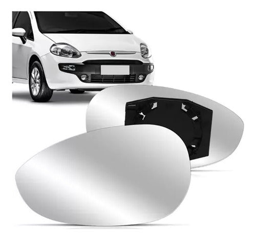 Fitam Fiat Punto Mirror Glass Right Side 2012-2015 - Curved 0