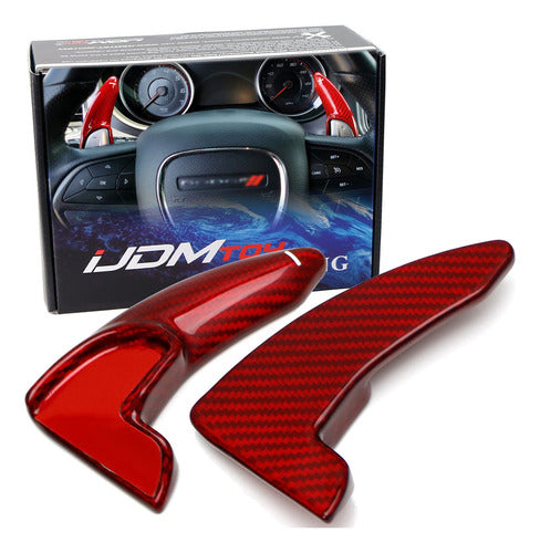 Ijdmtoy Carbon Fiber Steering Wheel Extension Covers 0