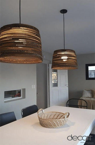 Conical Pendant Lamp 40cm Recycled Corrugated Cardboard by Decart 6