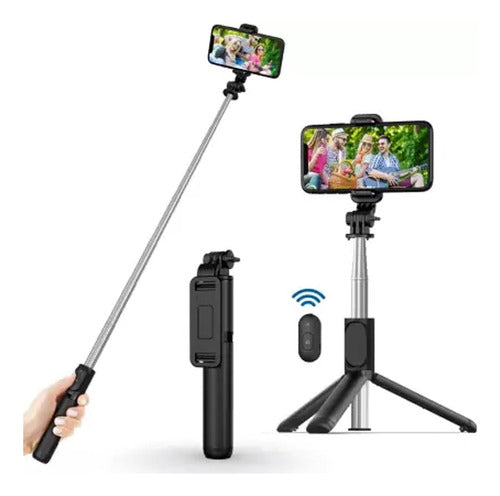 SelfieShow Selfie Stick Extensible+Control Remoto Inalámbrico Y Soporte 0