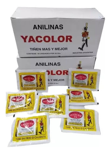 YACOLOR 50 Anilina Para Teñir En Frío O Caliente X 30 Gramos- Batik 1