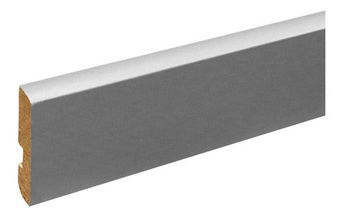 MDF Silver Foil Floor Baseboard 60mm Height 2.75m Strip 0