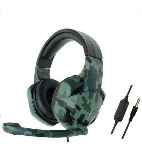 Cover Cell Gamer Headphones PS4 PC with Microphone LED Light 0