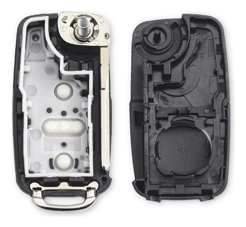 Keyfad Volkswagen Gol Trend, Fox, Suran Carcass + 3 Buttons Key LED Solid HU66 2