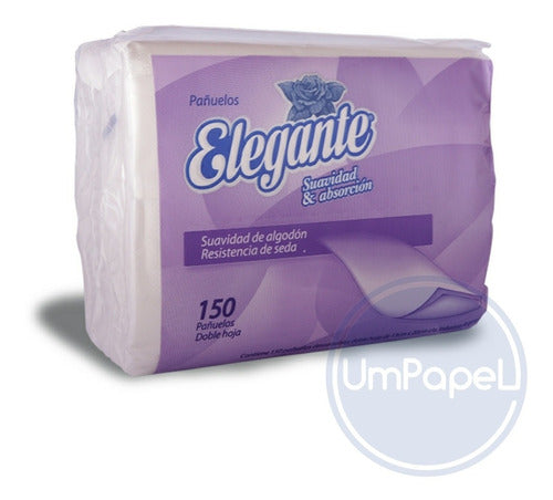 Elegante Pack of 10 Disposable Tissue Packs - 150 Units 1