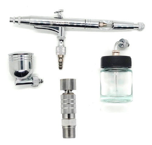 Dual Action Airbrush with Side Cup and Quick Release Adapter 0