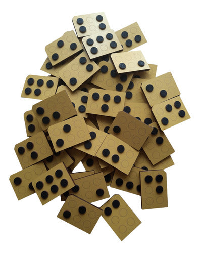 Abc Braille+vocales+numeros Sin Imán Pintados 2x3cm 1