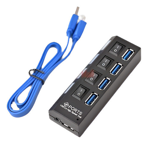 4 Puertos Usb 3.0 Hub 1 X Usb 3.0 Cable Encendido Interrupto 0