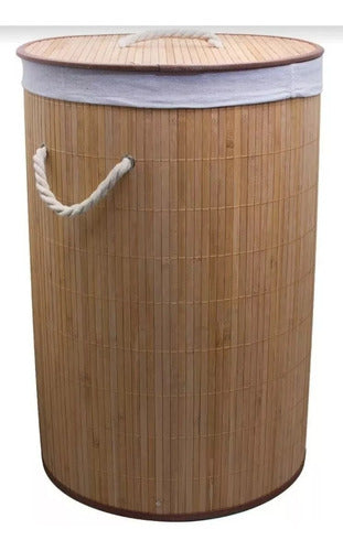 Large Bamboo Laundry Basket with Lid 8