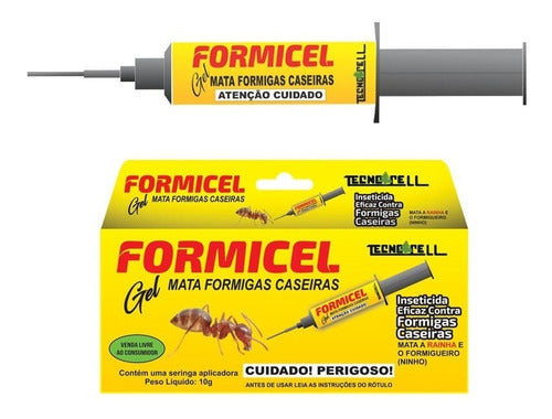 Kit 3x Formicel 10g Gel Mata Elimina Ninho Formigas Caseiras 1