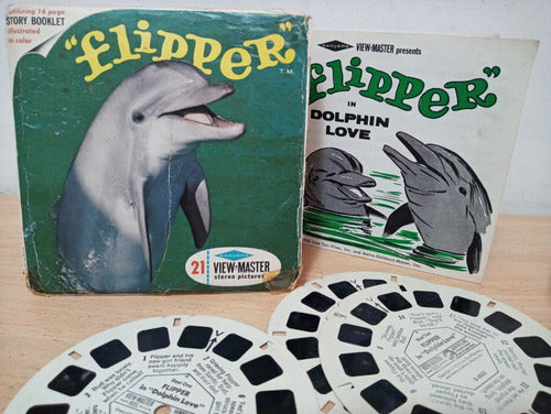 Vintage View Master Movie Flipper 3 Reels Toy 2