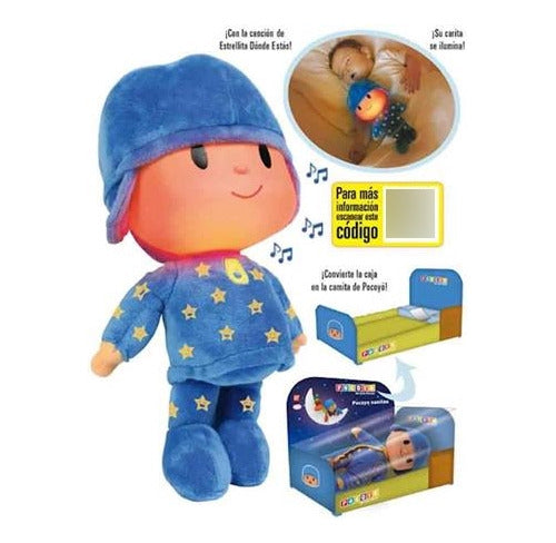 Pocoyo Muñeco Juguete Personaje Figura Luz Con Camita Nanita 2