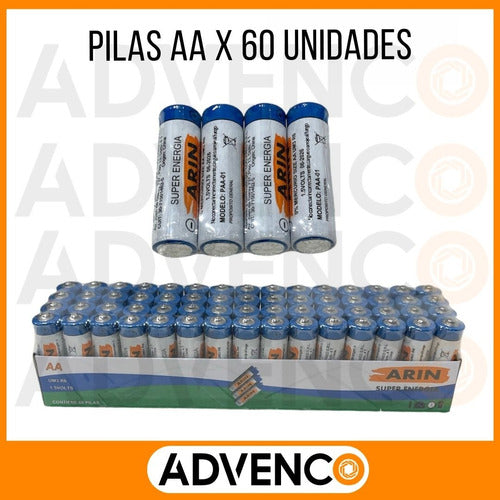 Pilas Doble Aa Pack X 60 Unidades Osr 1