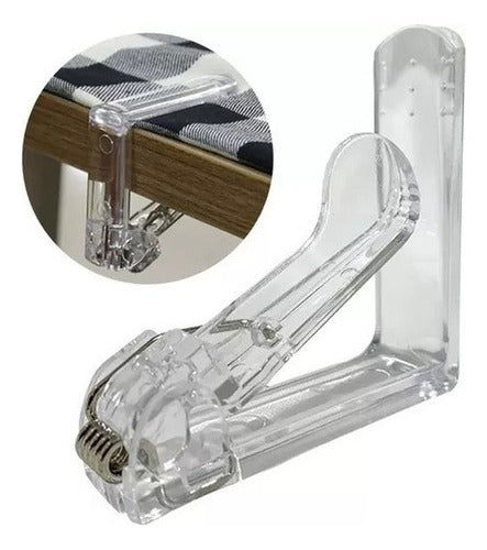 ZOW Tablecloth Clips - Quality Set of 4 Transparent Acrylic Clips 3