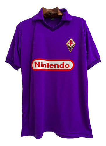 Fiorentina Batistuta Violet Home Jersey 1998 Retro 1