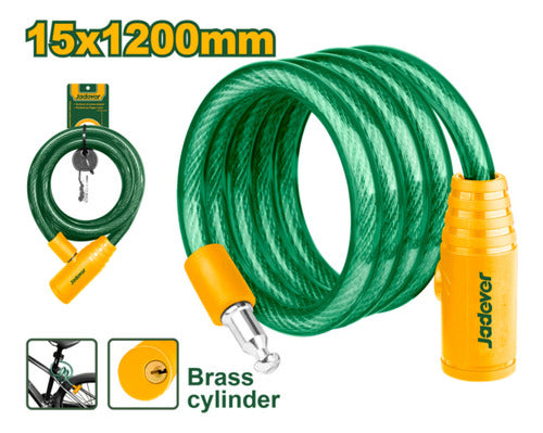 Jadever Candado Tranca Para Bicicleta 15x1200mm | Jdbk1115 1