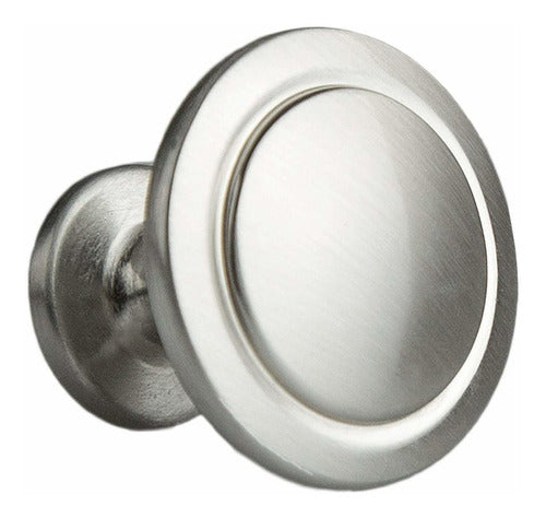 Satin Nickel Kitchen Cabinet Knobs - 1 1/4 Inch Round Drawer Handles - 5 Pack of Kitchen Cabinet Hardware 0