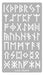 Aleks Melnyk #35 Metal Journal Stencil, Elder Futhark Runes, Ancient Alphabet, 102 x 178 mm 0