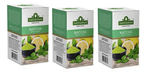 Infusion Matcha Menta Y Limon Saint Gottard - 20 Saquitos X3 0