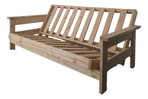 Solid Pine 3-Seater Futon 0