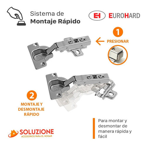 Eurohard Cazoleta Hinge 40mm Right Angle 0 with Clip 7