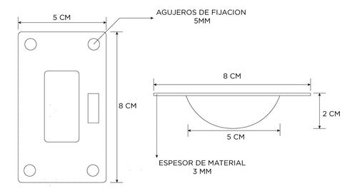 Rab Kit X 4 Encastre Rueda 5cm Plastico Rack Anvil K3D-0069 3