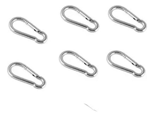 6x Galvanized Snap Hook 7 X 70mm - Set of 6 0