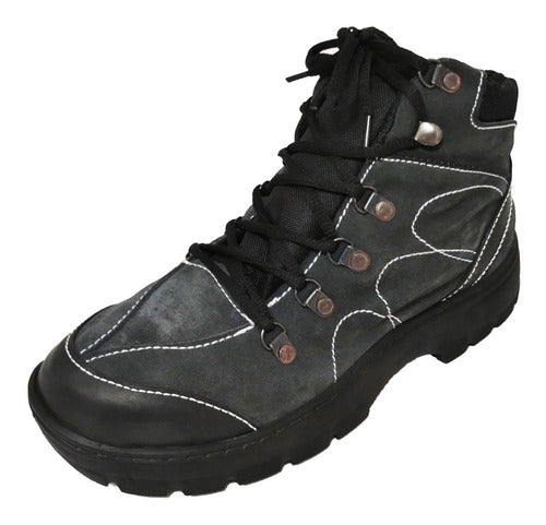 La Ardilla Camping Zapatilla Bota Botita Para Trekking Modelo 124 Gris 0