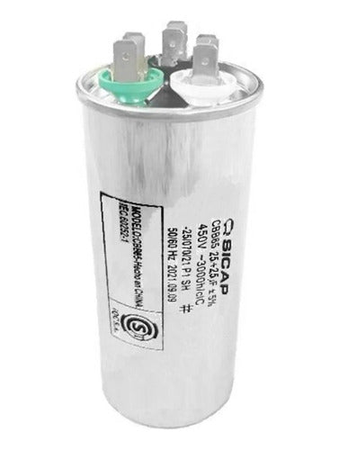 Sicap Capacitor Aire Acondicionado Dual Split 25 + 2.5 Uf Mf 450v 0