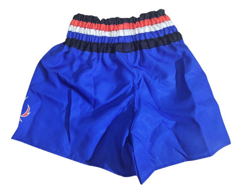 Calção Short Muay Thai - Capitão América - Kids Azul - Fbr 1