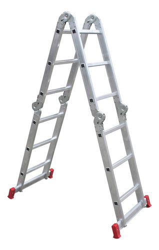 Botafogo Articulated Ladder 12 Steps 3x4 Up to 150kg - Rex 0