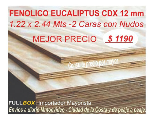 Chapon Fenolico Euca 12mm 122 X 244 Cdx Mejor Precio Fullbox 1