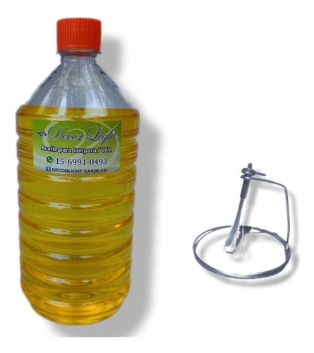 1 L Aceite Lampara (parafina Liq) Con Citronella +20 Mechero 0