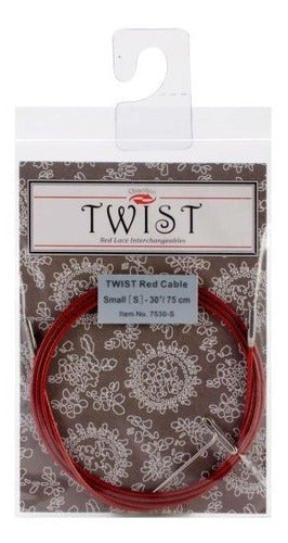 ChiaoGoo Twist Small Lace Interchangeable Cable 93cm Red 0