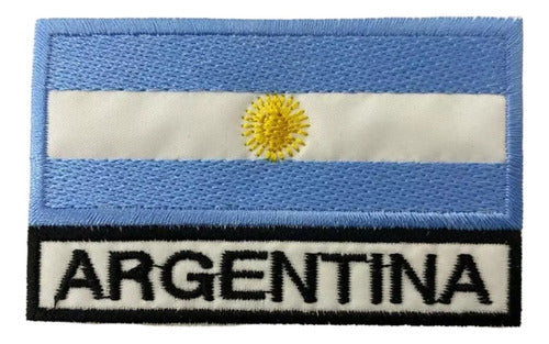 Mermil Parche Aplique Bordado P/pegar Con Plancha Bandera Argentina 0