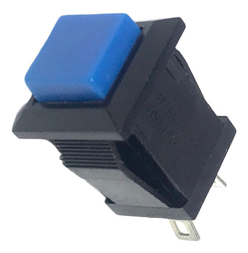 Componentes Merlo 10 Units Normal Open Square Button Blue 2A 250V 0