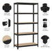 Unilux Metal Shelf Black MDF Shelves 90x40x180 4